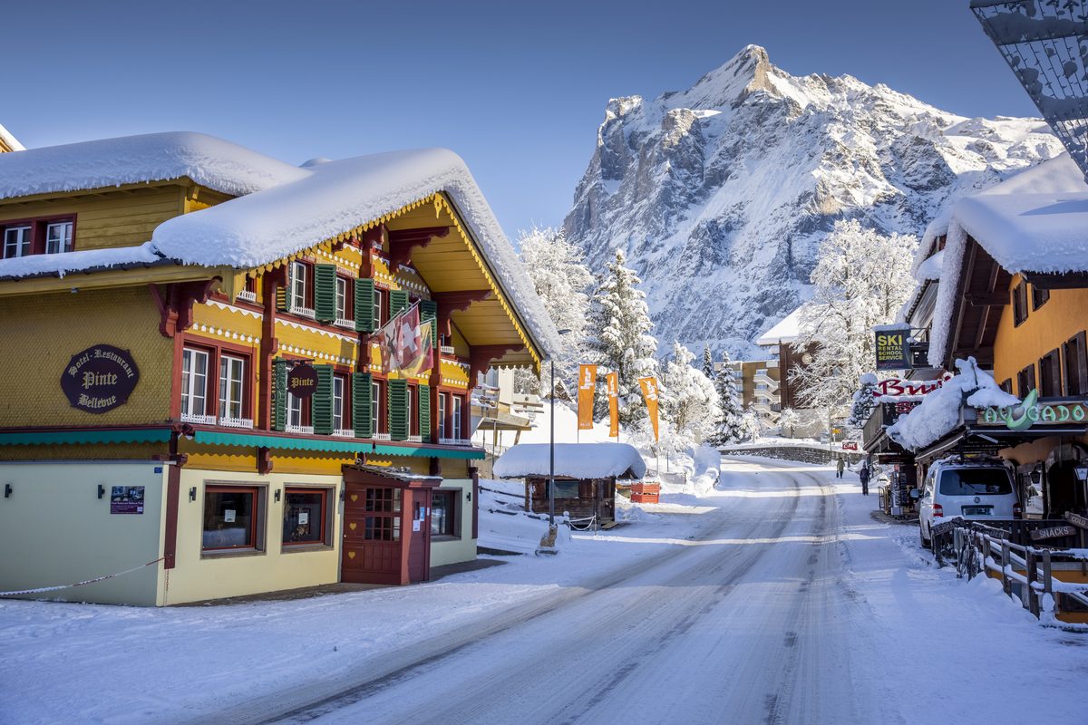 Dorf im Schnee
